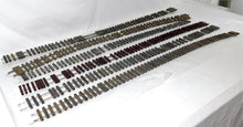 Load image into Gallery viewer, Gargraves TWO Rail S gauge wood tie SIX 37" sections straights flex USED