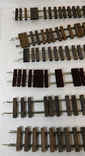 Load image into Gallery viewer, Gargraves TWO Rail S gauge wood tie SIX 37" sections straights flex USED