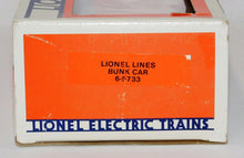 Load image into Gallery viewer, Lionel Lines 6-5733 Lighted 1984 Bunk Car MOW 027 Orange & Blue C-9! CLEANEST