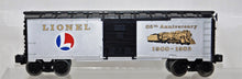Load image into Gallery viewer, Lionel Trains 6-9484 85th Anniversary boxcar 1900-1985 Silver Crisp Boxed Logo