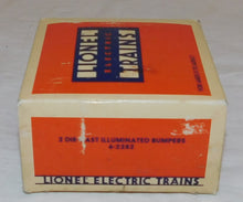 Load image into Gallery viewer, Lionel 6-2282 Lighted Die-cast Metal Bumpers BLACK Set of 2 Boxed O/027 Uncatalagued C-9