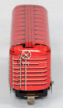 Load image into Gallery viewer, Marx 90171 B&LE Bessemer boxcar Candy Apple fixed knuckle 6" tinplate solid door