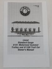 Load image into Gallery viewer, Lionel 6-13113 Standard Gauge Summer Trolley #101 & Trail Car #1100 Tinplate C-8