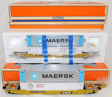 Load image into Gallery viewer, Scarce Lionel 6-21874 TTX MAERSK CP Rail Trailer Train 2Pack #456252 & #456253