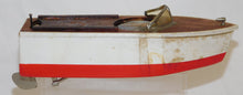 Load image into Gallery viewer, VINTAGE Power Cruiser Boat wood battery w/motor JAPAN MHM Toytime GW 7.5" Neat!