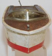 Load image into Gallery viewer, VINTAGE Power Cruiser Boat wood battery w/motor JAPAN MHM Toytime GW 7.5" Neat!