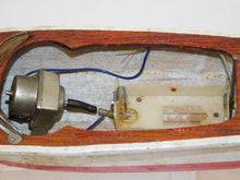 Load image into Gallery viewer, VINTAGE Power Cruiser Boat wood battery w/motor JAPAN MHM Toytime GW 7.5" Neat!