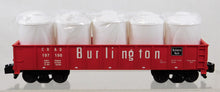 Load image into Gallery viewer, American Flyer 6-48525 Burlington red Gondola w/Cannisters diecast trucks Sgauge