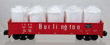 Load image into Gallery viewer, American Flyer 6-48525 Burlington red Gondola w/Cannisters diecast trucks Sgauge