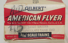 Load image into Gallery viewer, American Flyer #24323 Bakers Chocolate Single Dome Tank Car BOXED CLEAN S gauge