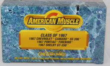 Load image into Gallery viewer, Ertl #32002 Class of 1967 Chevrolet Muscle Cars 1:43 scale O Gauge DIecast C-9