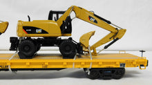 Load image into Gallery viewer, MTH 20-98682 Caterpillar Premier 60' Flat Car w/(2) CAT M316D wheel excavator loaders