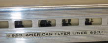 Load image into Gallery viewer, American Flyer 660 661 662 663 Aluminum Passenger Cars Metal lit com/dome/vd/obs 1950-52