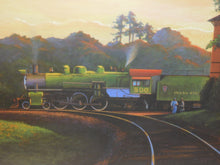Load image into Gallery viewer, Texas State Railroad #500 Railroad art Framed John Winfield 105/750 signed #ed