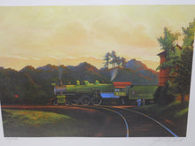 Load image into Gallery viewer, Texas State Railroad #500 Railroad art Framed John Winfield 105/750 signed #ed