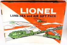 Load image into Gallery viewer, Lionel #1805 Land and Sea Gift Pack USMC Military Train Set Postwar Boxed Missile Launcher USMC action cars