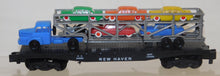 Load image into Gallery viewer, American Flyer 24566 New Haven Auto Carrier Loader flat w/ trailer & cars BOXED