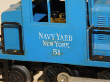 Load image into Gallery viewer, Lionel Trains 51 Navy Yard New York Vulcan Switcher 1956-57 Blue O Gauge 2-4-2