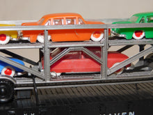 Load image into Gallery viewer, American Flyer 24566 New Haven Auto Carrier Loader flat w/ trailer & cars BOXED