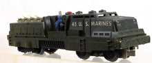 Load image into Gallery viewer, Lionel #1805 Land and Sea Gift Pack USMC Military Train Set Postwar Boxed Missile Launcher USMC action cars