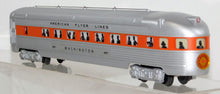 Load image into Gallery viewer, American Flyer 6-48937 Washington Observation Orange stripe passenger car lit S