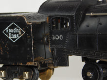 Load image into Gallery viewer, American Flyer 1947 #300 Atlantic Steam Engine & tender Reading link metal S gauge