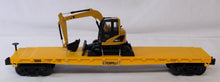 Load image into Gallery viewer, MTH Rail King 30-76299 Flat Car w/(1) CAT 308C CR Hydraulic Excavator Load C-8