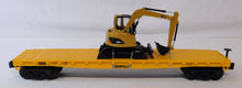 Load image into Gallery viewer, MTH Rail King 30-76299 Flat Car w/(1) CAT 308C CR Hydraulic Excavator Load C-8