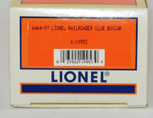 Load image into Gallery viewer, Lionel 6-19953 LRRC Orange/Blue Lionel Box Car #6464-97 Railroader Club Boxed