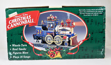 Load image into Gallery viewer, Mr Christmas CANNONBALL TRAIN 26914 Millenium Edition Smokes 16 songs Action C-7