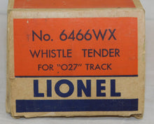 Load image into Gallery viewer, Lionel postwar 6466WX tender WHISTLES add sound to ANY steam engine 1948-49 BOXD