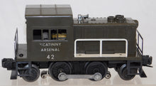 Load image into Gallery viewer, Lionel #42 Picatinny Arsenal Switcher Gas Turbine w/ Box 1957 Olive Green Runs