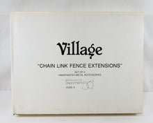 Load image into Gallery viewer, Department 56 Village Chain Link Fence Extensions Set Of 4 Boxed 5235-3 Silver