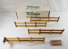 Load image into Gallery viewer, Department 56 #52597 Village Snow Split Rail Fence Set of 4 Wooden with Mailbox