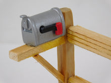 Load image into Gallery viewer, Department 56 #52597 Village Snow Split Rail Fence Set of 4 Wooden with Mailbox