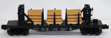 Load image into Gallery viewer, Lionel 6-16347 Ontario Northland Bulkhead Flat Car w/ Wood Load diecast sprung trucks