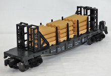 Load image into Gallery viewer, Lionel 6-16347 Ontario Northland Bulkhead Flat Car w/ Wood Load diecast sprung trucks