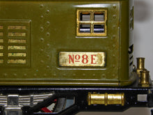 Load image into Gallery viewer, Lionel #347E BOXED Set w/ 8E Standard gauge passenger Set Olive w/ RED plates & trim 337 338 1920s Prewar (Copy)