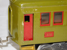 Load image into Gallery viewer, Lionel #347E BOXED Set w/ 8E Standard gauge passenger Set Olive w/ RED plates & trim 337 338 1920s Prewar (Copy)