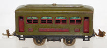 Load image into Gallery viewer, Lionel 529 529 1920s Passenger Coaches Olive Green w/ maroon plates O gauge