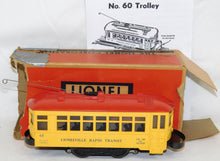 Load image into Gallery viewer, Lionel 60 Trolley blue print Lionelville Rapid Transit Works 55-58 bumpers reverses Postwar Boxed
