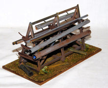 Load image into Gallery viewer, Custom BUILT Parker Pipe Rack Yard Diorama Hangman Creek #003 O/On3/On30 1/48