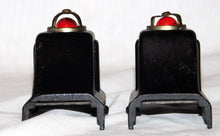 Load image into Gallery viewer, Lionel 1025 Black Bumpers LOT OF TWO Lighted Die Cast Tested works Prewar nickel trim O