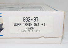 Load image into Gallery viewer, Walthers 932-87 Work Train Set #1 Santa Fe ATSF MOW SIX Pc kit C8 HO Sealed 1st version