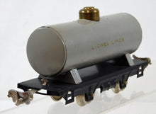 Load image into Gallery viewer, Lionel Trains #804 Prewar Tank Car Pro repaint Gray w/gold tinplate O 23-34 4whl