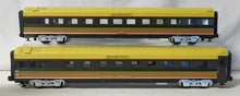 Load image into Gallery viewer, MTH 20-6615 SEABOARD 2CarSet 70' Aluminum Passenger Streamliner Sleeper Diner C-9