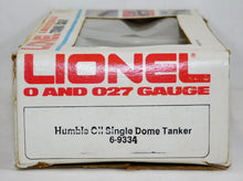Load image into Gallery viewer, Lionel HUMBLE Oil Gas Company Tank Car 6-9334 NOX Single dome Boxed 1979 027