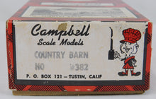 Load image into Gallery viewer, Campbell #382 HO scale Country Farm BARN Complete Wood Kit Sealed Bags Vintage