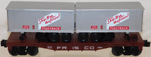 Load image into Gallery viewer, Lionel 6-16926 Frisco Flat Car with two Trailers Piggyback SLSF O 027 3rail C-8