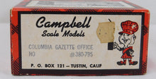 Load image into Gallery viewer, Campbell #380 HO scale Columbia Gazette Office Kit Complete SEALED BAGS Vintage